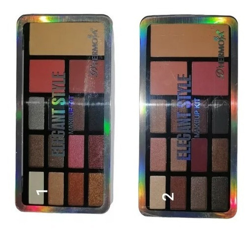 Set 12 Sombras Para Ojos, 2 Colores De Rubor Y 1 Polvo