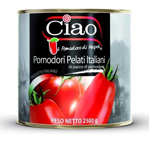 Molho De Tomate Pelati Ciao Oficial Pizza Napoletana 2,5 Kgs