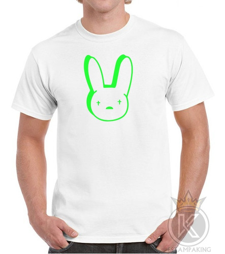 Polera Bad Bunny - Logo - Fluor - Estampaking