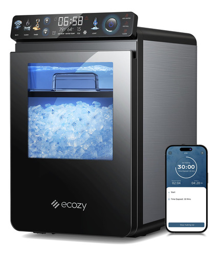 Máquina De Fazer Gelo Ecozy Smart Nugget 20kg/24h Com Smart