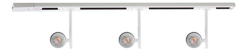 Kit Riel 2 Metros De Sobreponer 4 Spots Kino Illux Tl-5140 Estructura Blanco