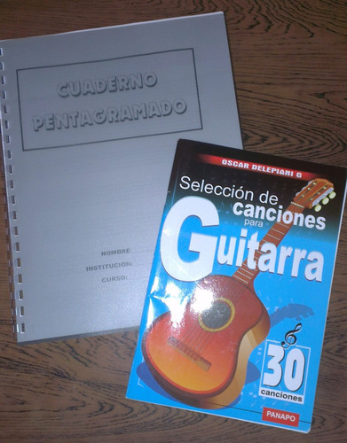 Cancionero Guitarra 30 Canciones Y Cuadernopentagrama