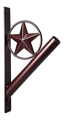 Soporte Para Poste De Bandera De Texas Rústico