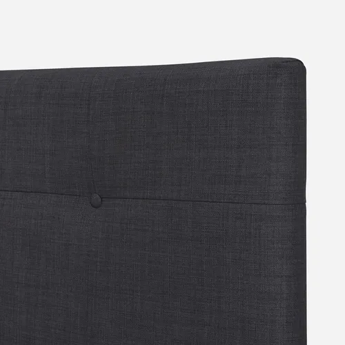 Cama Ergo T New 1 Plaza + Respaldo Bennet Grafito + Velador