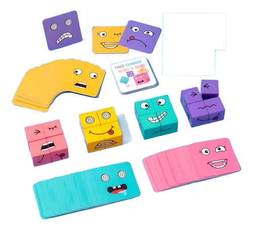 Juego De Expresiones Faciales Para Niños Puzzle Didáctico