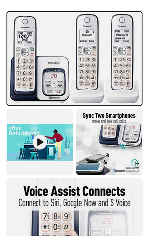 Set D Teléfonos Inalámbricos Panasonic Bluetooth (Reacondicionado)