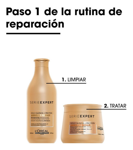 Imagen 6 de 8 de L'Oréal Professionnel Serie Expert Absolut Repair Shampoo 300mL
