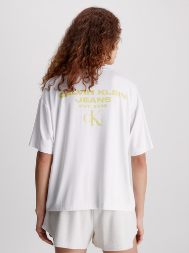 Polera Back Boyfriend Blanco Calvin Klein