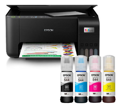 Kit Impresora Epson L3250 Ecotank Wifi Y 4 Tintas Extra T544
