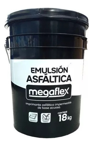 Emulsion Asfaltica Acuosa Balde 18lts Megaflex