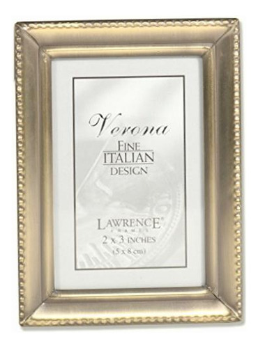 Lawrence Frames 11423 Antique Gold Brass Picture Frame, Color Oro Satinado