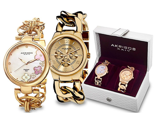 Set X 2 Relojes Akribos Xxiv Para Mujer Ak677yg