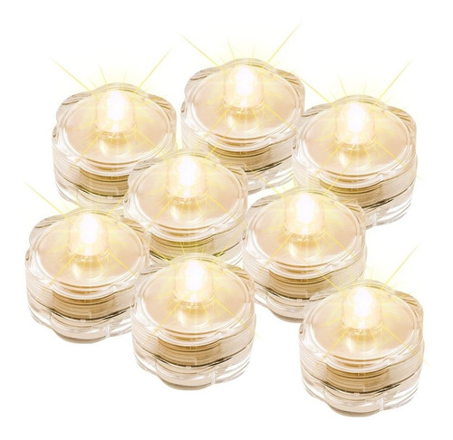 Image 12 Luces Led Sumergibles Impermeables Sin Llama, Velas