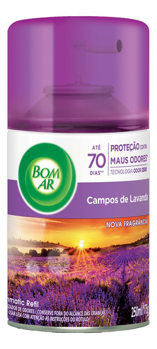 Refil aromatizante Bom Ar Freshmatic campos de lavanda 250 ml