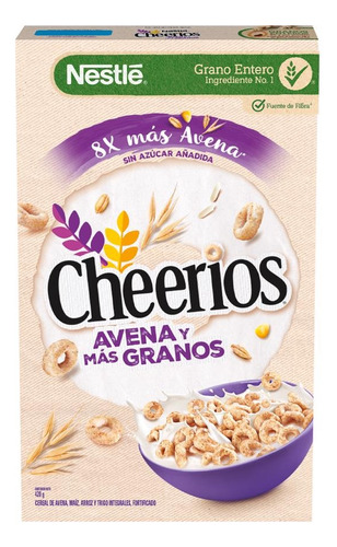 2 Pzs Nestle Cereal Multigranos Avena Cheerios 420gr