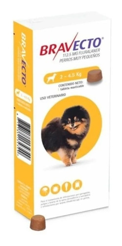 Antipulgas Para Perro Bravecto 2-4.5kg