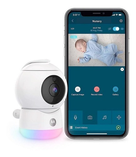 Monitor de vídeo multicolorido para bebês Motorola Peekaboo Wifi