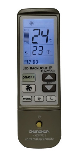 Control Remoto Universal Minisplit Rheem Con Luz Pantalla