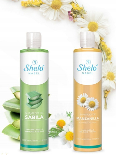 Shampoo Sabila Y Manzanilla Natural Aclara Caida Shelo Nabel