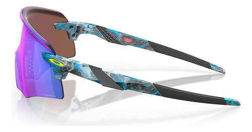 Gafas de sol Oakley Encoder Sanctuary Swirl Prizm Sapphire, color azul, lente Prizm zafiro, marco unisex azul, estilo deportivo