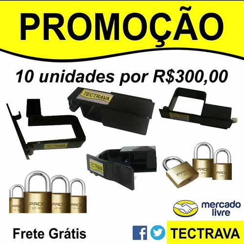 Trava Portão Kit 10 Unidades Marca Tectrava Frete Grátis