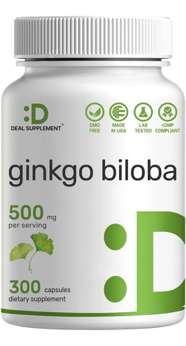 Ginkgo Biloba 500 Mg Extra Fuerza Cerebral Memoria 240 Cap