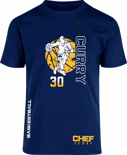 Playera Chef Curry Basketball Golden 30 Estampado