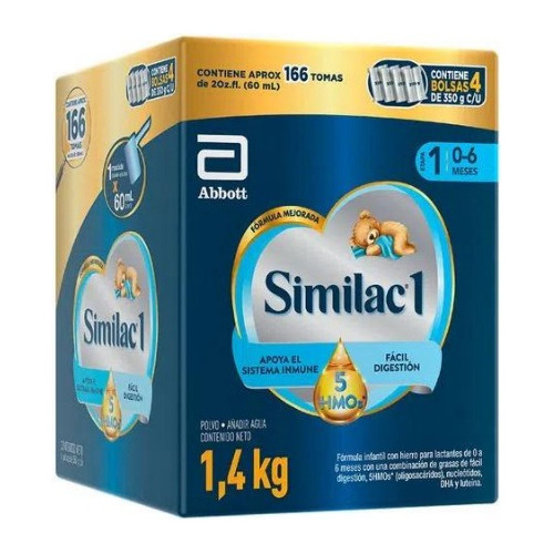 Similac 1 Caja 5hmos 1400gs (4bol 350g)