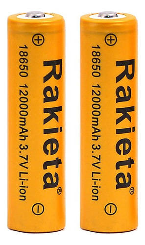 Baterias 18650 Recargables Pack 2 Unidades 3,7 Voltios