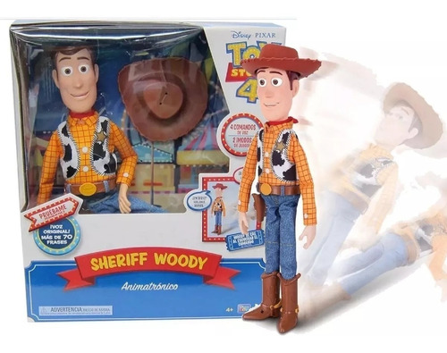 Muñeco Woody Toy Story 4 Cae Por Tu Voz Animatronico Full