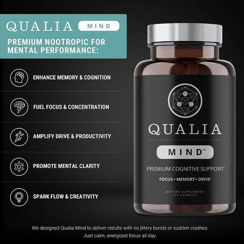 Imagen 3 de 5 de Qualia Mind Premium Nootropicos Pastillas Para El Cerebro