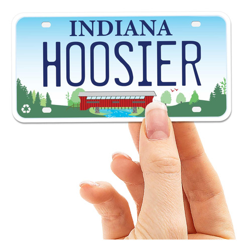 Hoosiers Indiana University License Plate Sticker Iu Ncaa