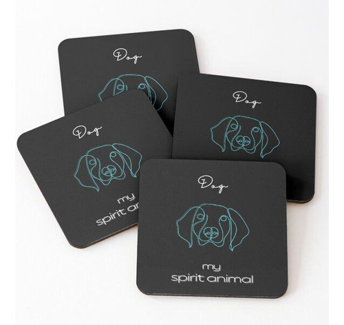 Set Posavasos Perro Tótem Espíritu Animal Funda Nórdica Cali