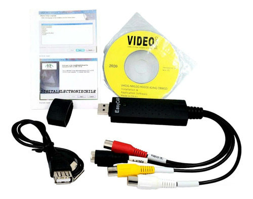 Capturadora De Video Easy Cap Usb Para Traspaso De Cintasvhs