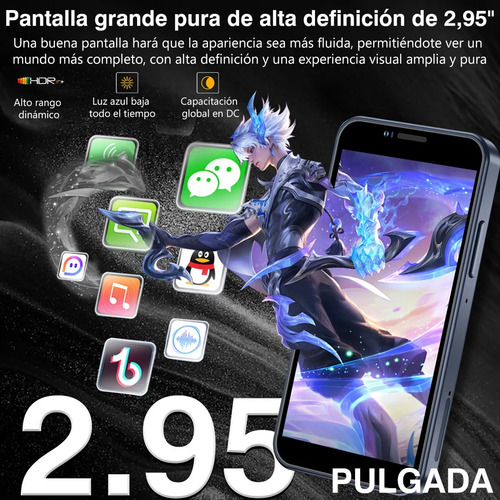 Teléfono Mini Sim Dual Android 10 3gb + 32gb Dual Cámara 8mp+5mp 2.95 Hd Smartphone 3500mah Wifi