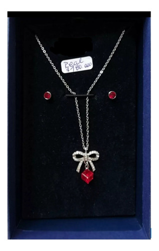 Envío Gratis Colgante Swarovski Conjunto Aros. Nuevo