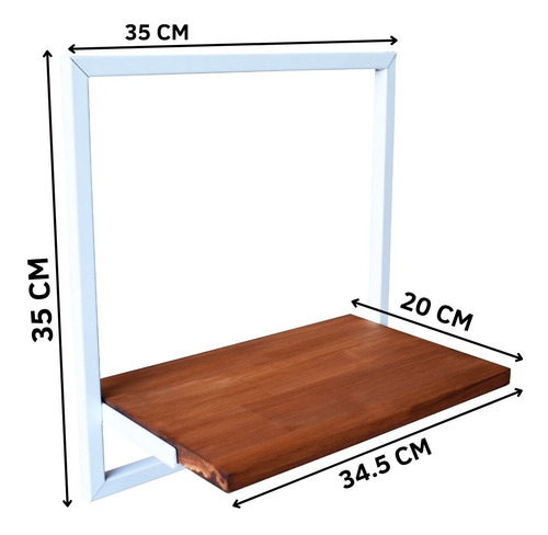 Imagen 5 de 8 de Estante Repisa Flotante Deco En Hierro Y Madera - Disentino®