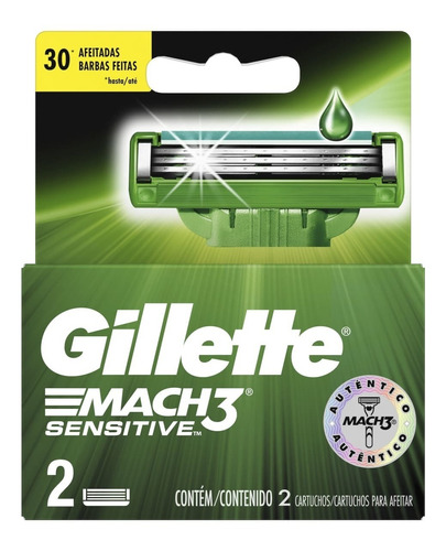 Repuesto Gillette Mach 3 Sensitive. 4 Unidades