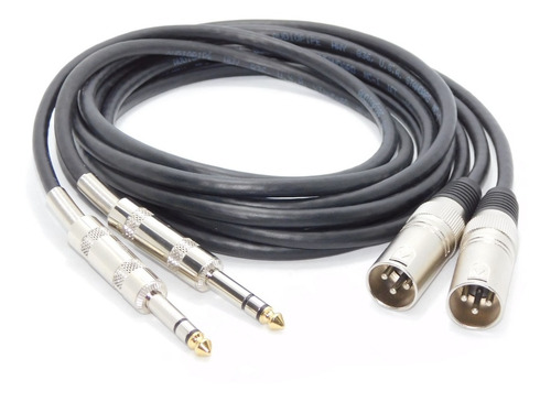 Imagen 3 de 3 de 2 Cables Canon Xlr A Plug Trs Balanceado Audiopipe 2mts