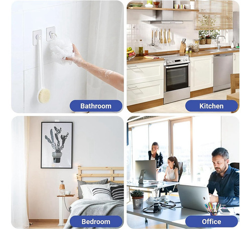 50 Paquetes De Ganchos Adhesivos De Pared For Colgar Cuadro