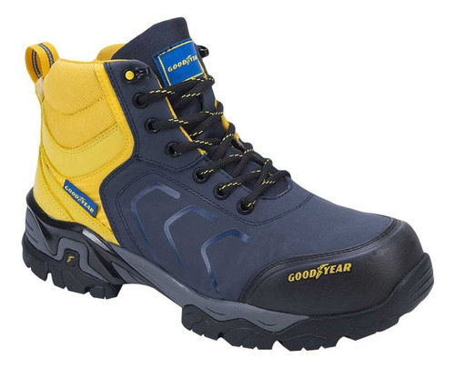 Bota Industrial Goodyear 0111 Id 1004784 Azul Amarillo Casqu