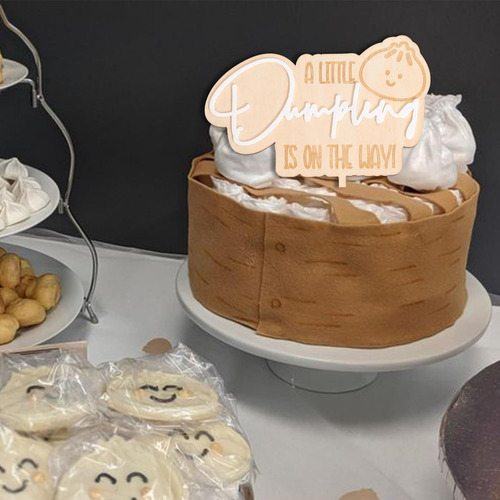 Decoración Para Tarta Con Texto En Inglés A Little Dumpling