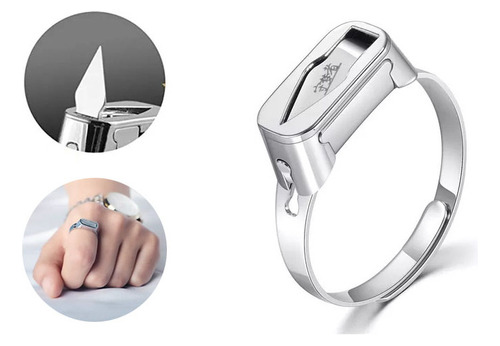 Anillo Defensa Personal Navaja Oculta Tactico Ajustable