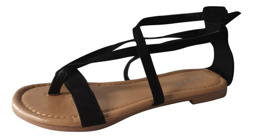 Sandalias T Para Mujer, Chanclas Planas, Con Correa Cruzada,