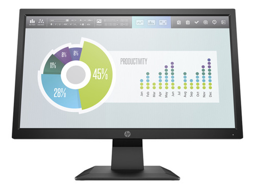 Monitor Hp P204v 19.5  Hd Black