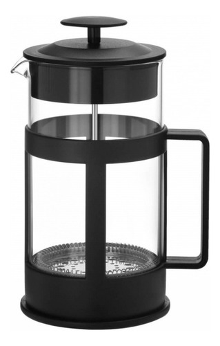 10 Pzs Cafetera Individial Prensa Francesa 350ml Tipo Embólo Color Negro