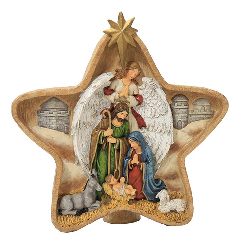 Estatuilla Religiosa Estante Estatua Natividad De Estrella