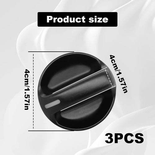 3pcs Ac Calentador Ventilador Control Perilla Compatible...