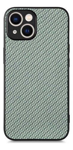 Funda Para Huawei, Textura De Piel De Fibra De Carbono Combinada Con Tpu, Acolchado Ultrafino, Color Verde
