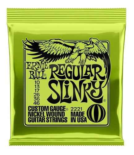 Pack X 5 Encordados Ernie Ball 010 Guitarra Electrica 2221